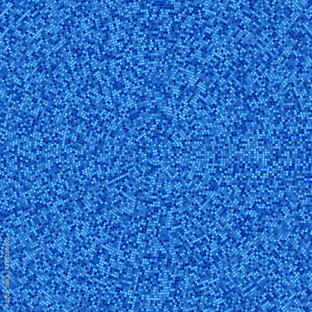 Poster blue dots abstract background. Halftone dots pattern
