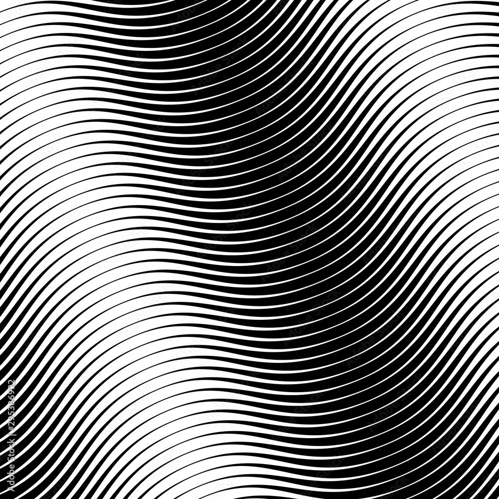 Poster abstract waves pattern. motion design with lines