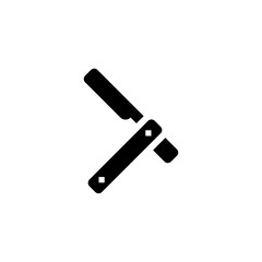 Straight razor icon for web and mobile