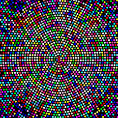 colored dots as mosaic or background for musical themes