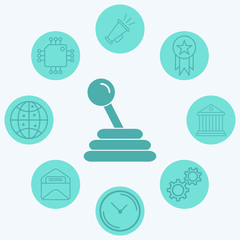 Gearshift vector icon sign symbol