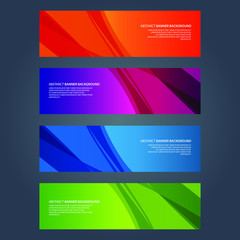 Naklejka premium Vector Abstract design banner web template