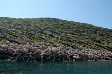 The ruffled rocks near Kaş, Turkey