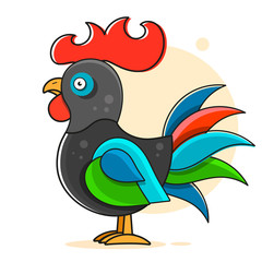 Rooster vector on white background for your needs