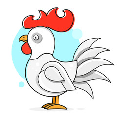 Rooster vector on white background for your needs