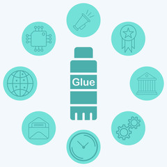 Glue vector icon sign symbol