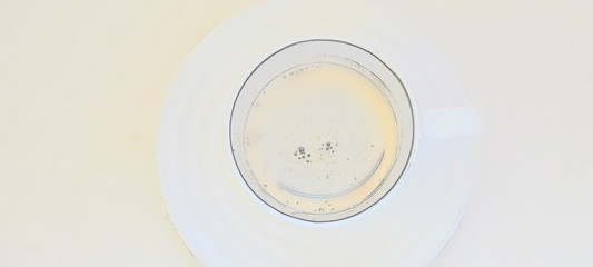 cup of aromatic Brazilian coffee with a smile