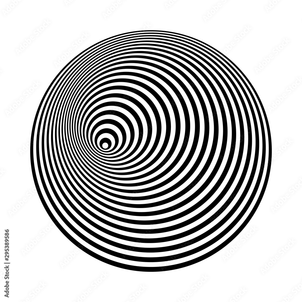 Poster concentric lines art. abstract shapes background