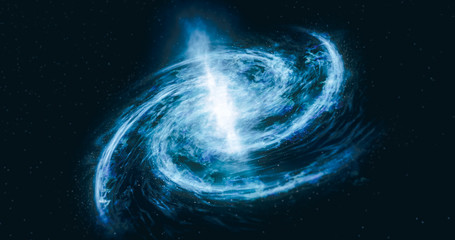 Gas Cloud Deep Space. background. Fly through stars in the gas cloud. Cosmic nebula in the form of the spiral.