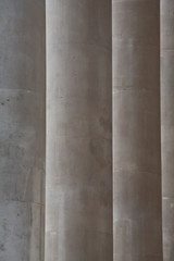 Full frame vertical shot of colonnade in London