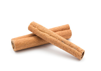 cinnamon isolated on white background