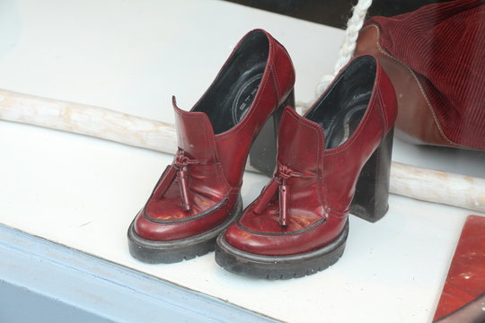 pair of black shoes