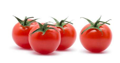Cherry tomatoes on white. fresh tomatoes