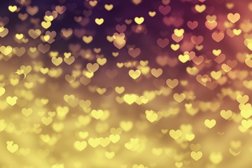 Light heart background abstract bokeh, shine.