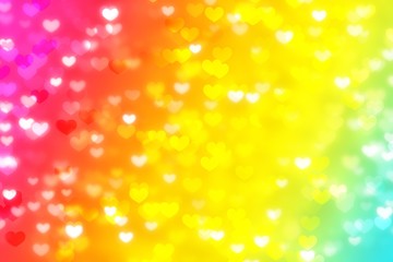 Light heart background abstract bokeh, party romantic.