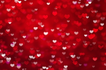 Light heart background abstract bokeh, texture wallpaper.