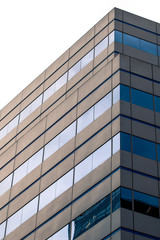 Fototapeta premium Building corner blue and orange