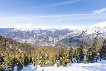 The Rocky Mountains on a sunny day