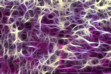 abstract fractal background with lilac and yellow diagonal lines with glow