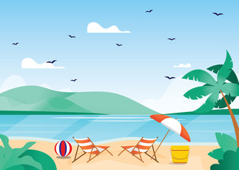  web banners on the theme of Summer Beach, Holiday, Ocean, Vacation, Island, sunset, paradise