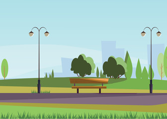 web banners on the theme of Garden City, Landscape, spring, summer, public, urban