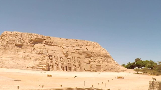 Sweeping panorama Abu Simble Temple Complex