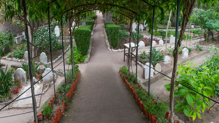 Pergola entry of Trafalgar Cemetery, Gibraltar, UK