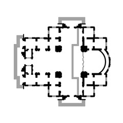 Architectural design of The Christian Orthodox Church, The Medieval Monastery Temple. The construction project of The Cathedral.