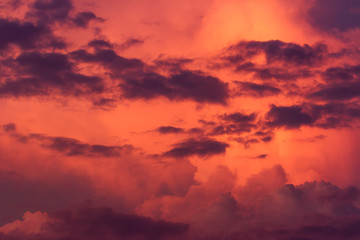 Fantastic sunset sky background