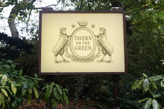 New York, New York/USA - September 16, 2019: General View Of Tavern On The Green Sign In Manhattan New York