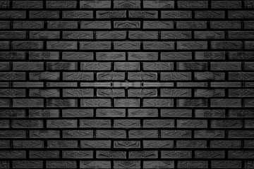 Black texture with brick wall for banner website or background.