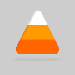 Halloween candy icon, flat design template, vector illustration