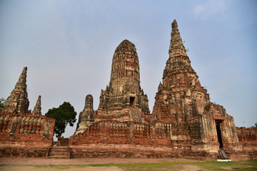Fototapeta na wymiar A stone castle in Ayutthaya