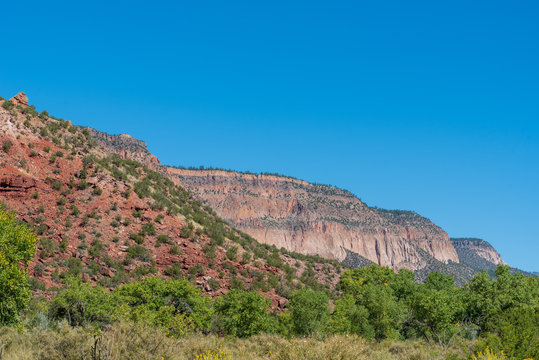 view of red rock canyon at Jemez National Recreation Area in New Mexico