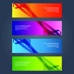 Naklejka premium Vector Abstract design banner web template