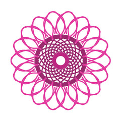 Mandala. Round ornament isolated on white background.