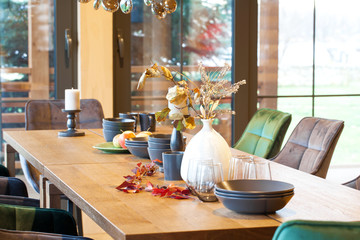 Interior coffee table in living room