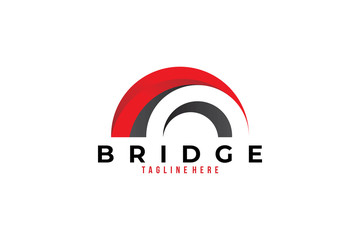 Fototapeta premium bridge logo icon vector isolated