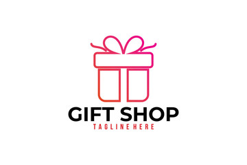 gift shop logo icon vector isolated