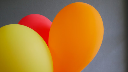 Greoup balloon on grey background.