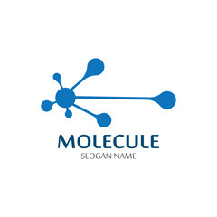 DNA Molecule atom logo abstract technology design vector