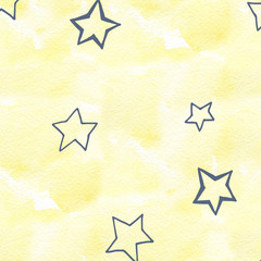 Seamless pattern with stars. illustration. Simple digital paper