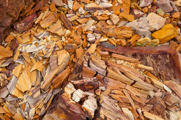 Ancient copper deposit. Stones with a high copper content.