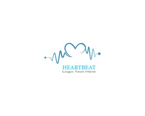 Simple design heartbeat pulse template vector