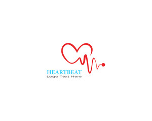 Simple design heartbeat pulse template vector