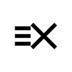 Obraz premium EX letter logo design vector, Expedition logo design