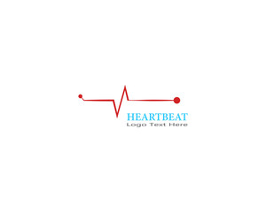 Simple design heartbeat pulse template vector