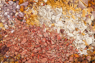 Ancient copper deposit. Stones with a high copper content.