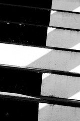 Black and White Stripes Stairs
