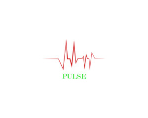 Design health medical heartbeat pulse line template